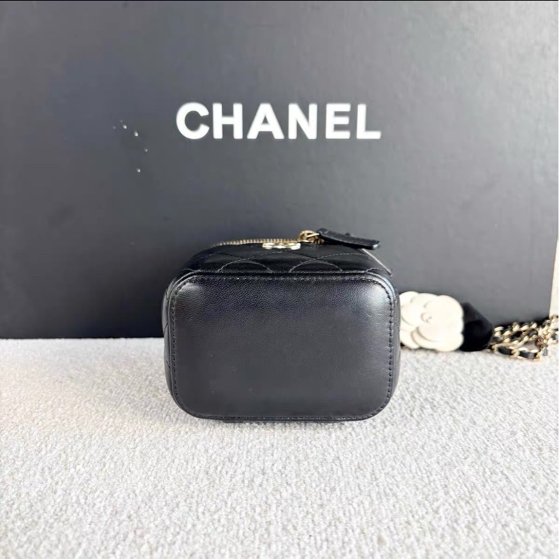 全網最低價Chanel盒子包 山茶花鏈條 黑金保值款98%新-4
