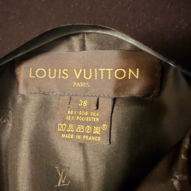 🍒 Louis Vuitton Monogram 絲質風衣大衣／腰帶款/法國製2F251226-1-6