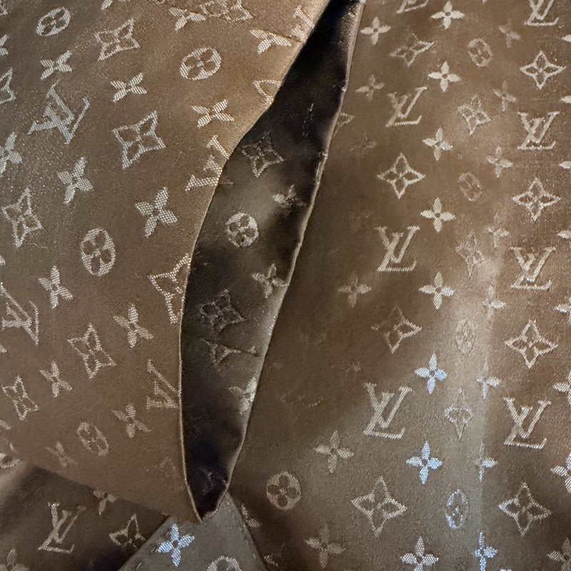 🍒 Louis Vuitton Monogram 絲質風衣大衣／腰帶款/法國製2F251226-1-8