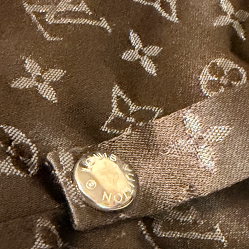 🍒 Louis Vuitton Monogram 絲質風衣大衣／腰帶款/法國製2F251226-1-14