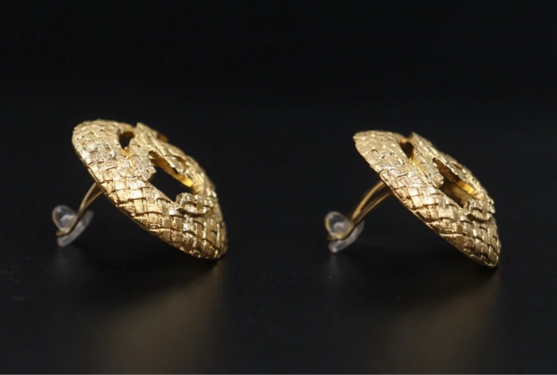 「JL精品代購」98新 Chanel 香奈兒 圓雙c 耳夾-3