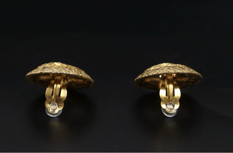 「JL精品代購」98新 Chanel 香奈兒 圓雙c 耳夾-4