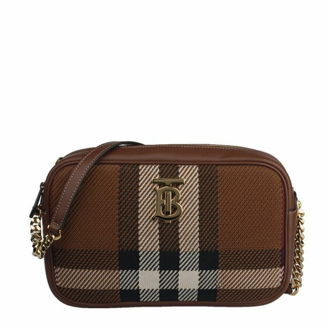 BURBERRY 針織格紋 Rolla 相機包 8049141