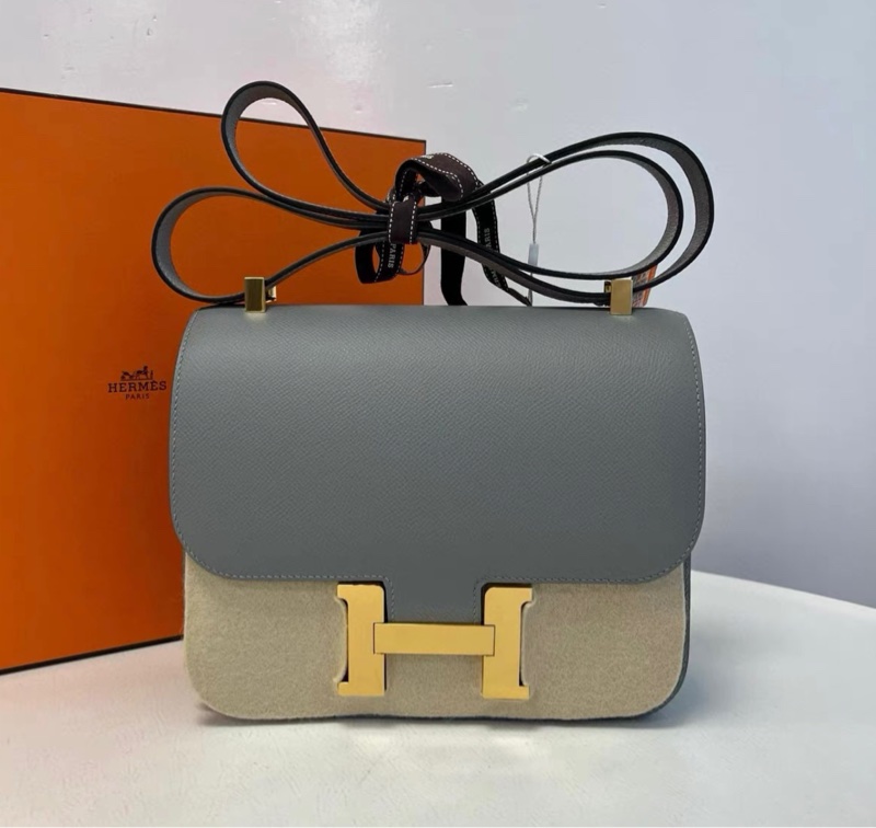 99新✨ Hermes Constance 24海鷗灰金扣E皮X刻-0