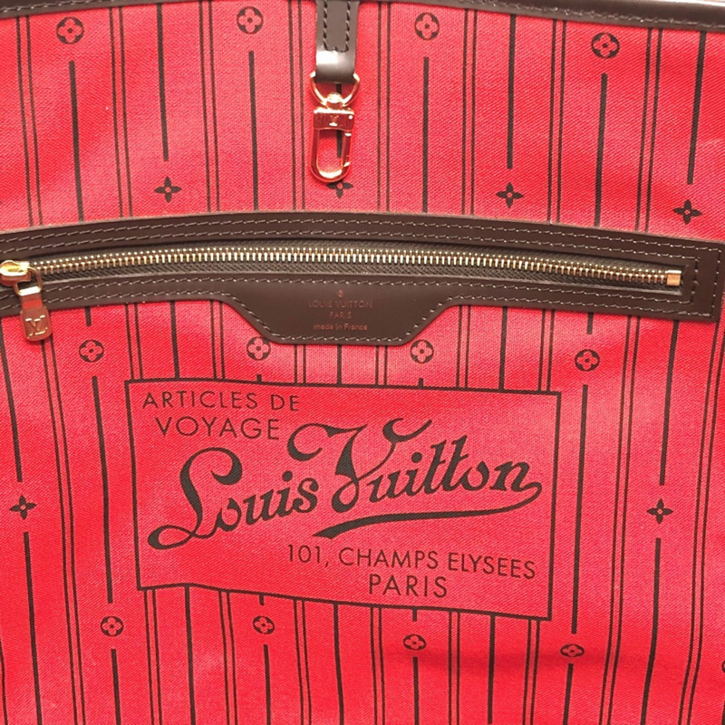 路易威登 N51106 Neverfull GM 手袋（舊款）Damier 帆布和 Ebene 棕色-9