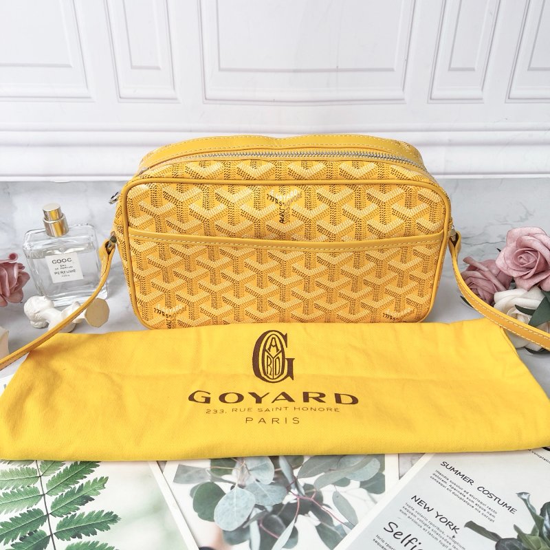 goyard 黃色經典印花相機包 23*8*13 98新配件塵袋購證吊牌-1