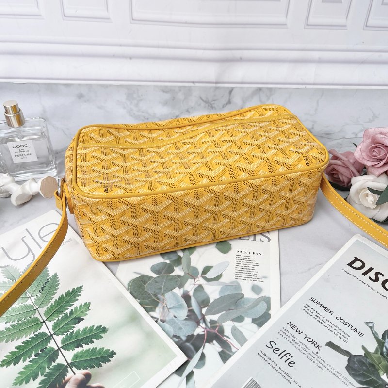 goyard 黃色經典印花相機包 23*8*13 98新配件塵袋購證吊牌-3