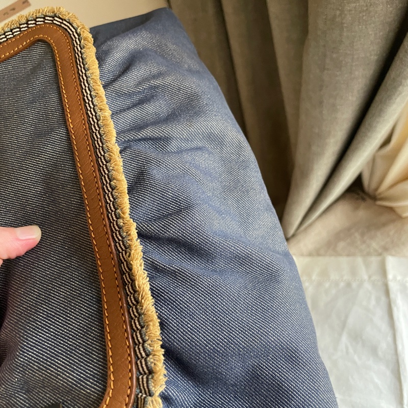 💫牛仔回歸時尚不敗丹寧💫Fendi牛仔單寧翻蓋包/手提包/腋下包/斜背/側背/手拿宴會包/ 手提♦️正品♦️vintage-35