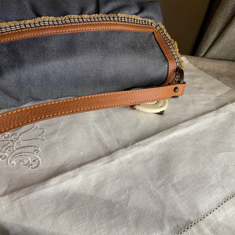 💫牛仔回歸時尚不敗丹寧💫Fendi牛仔單寧翻蓋包/手提包/腋下包/斜背/側背/手拿宴會包/ 手提♦️正品♦️vintage-49