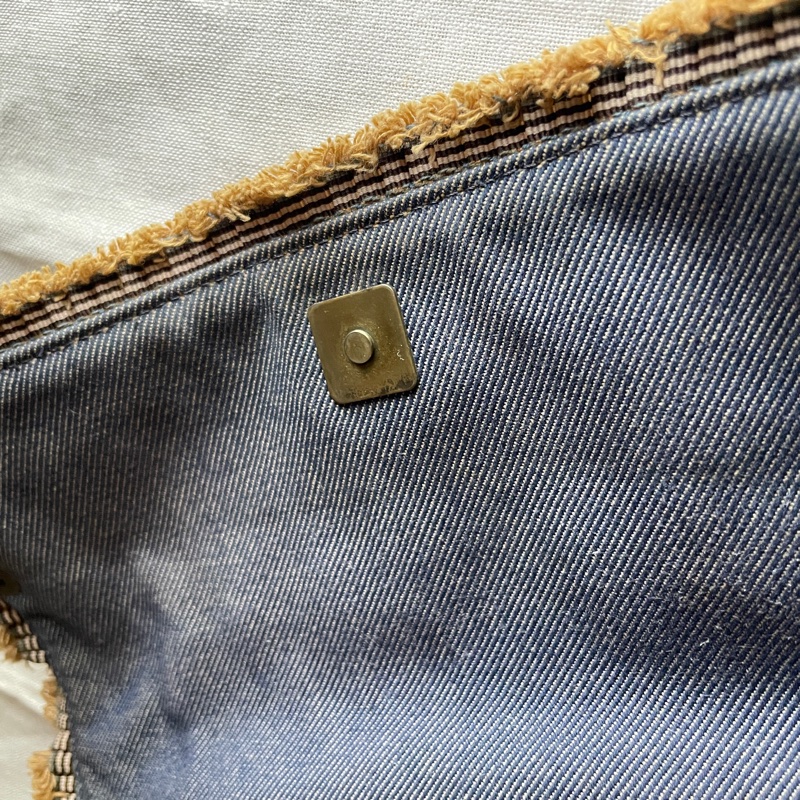 💫牛仔回歸時尚不敗丹寧💫Fendi牛仔單寧翻蓋包/手提包/腋下包/斜背/側背/手拿宴會包/ 手提♦️正品♦️vintage-51