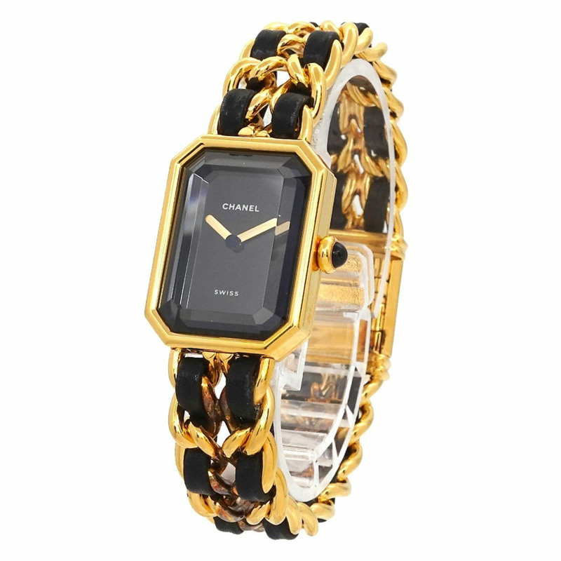 香奈兒 Premiere 女士腕錶，M 碼，H0001，黑金配色，石英機芯-1