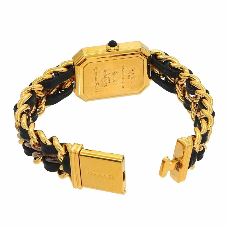 香奈兒 Premiere 女士腕錶，M 碼，H0001，黑金配色，石英機芯-3