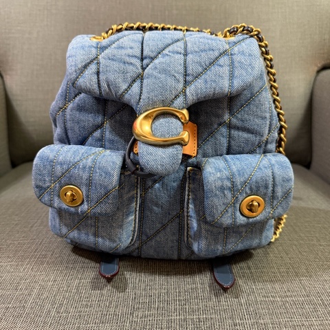 黃銅色金屬配件/靛藍色