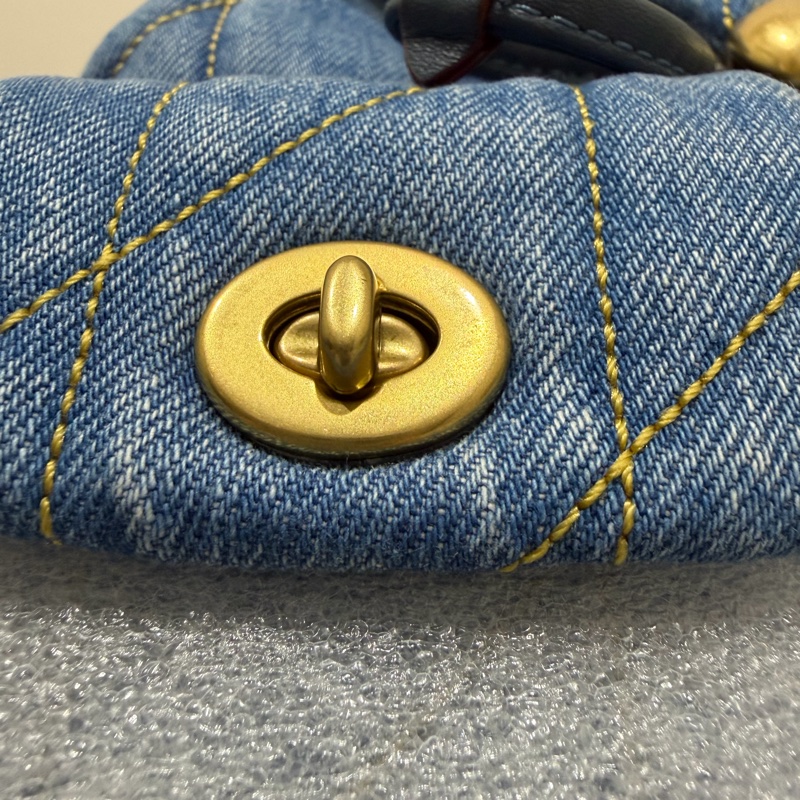 黃銅色金屬配件/靛藍色-16