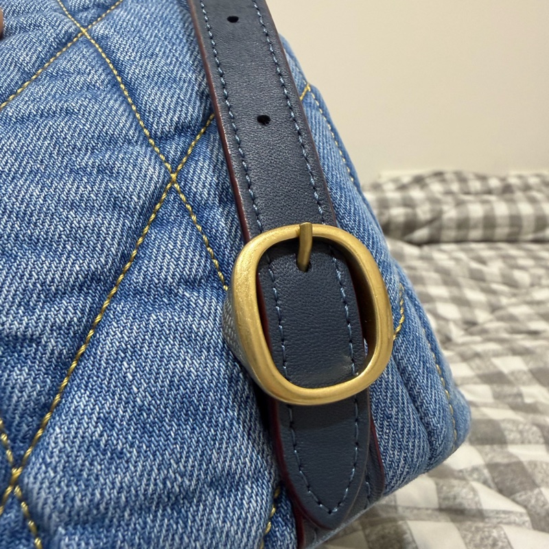 黃銅色金屬配件/靛藍色-17