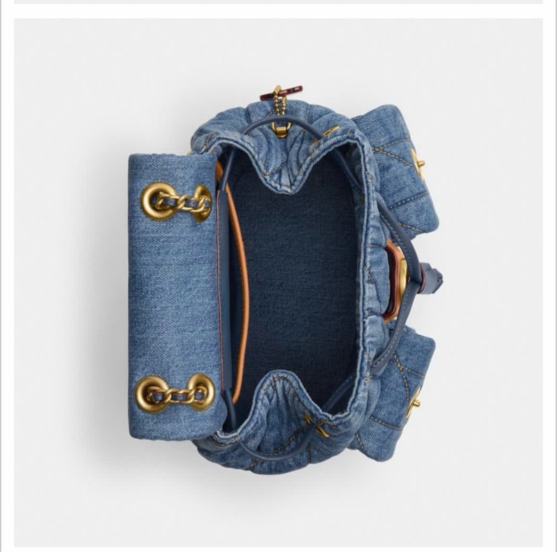 黃銅色金屬配件/靛藍色-13