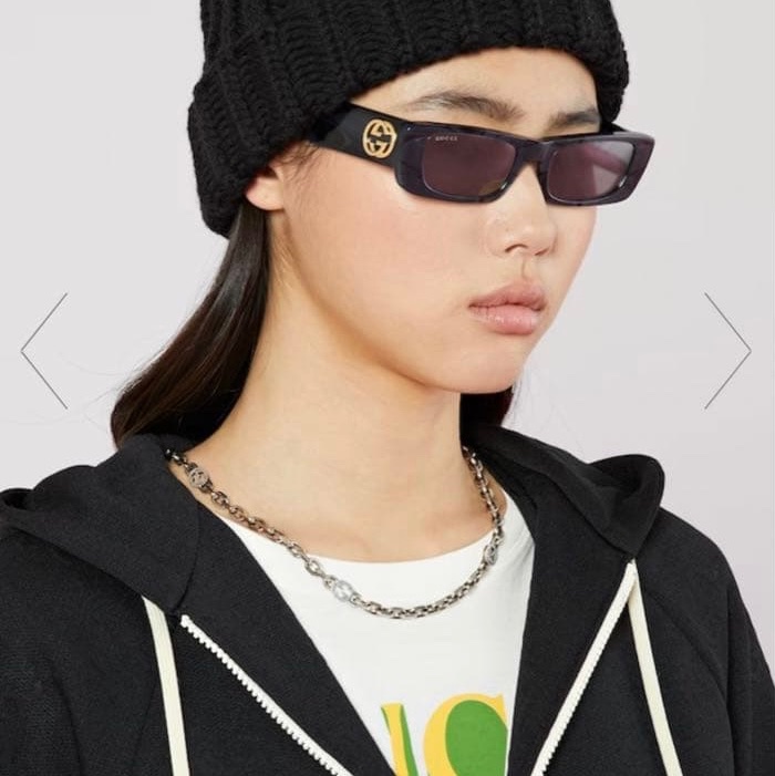 Gucci 經典雙G 仿舊古巴項鍊-3