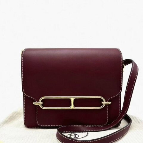 hermes豬鼻子波爾多酒紅晤面box皮肩背斜背包23*21*7 98新配件塵袋