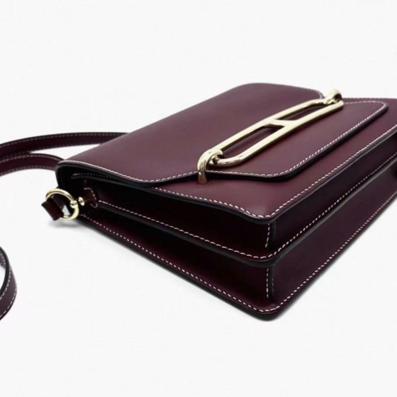 hermes豬鼻子波爾多酒紅晤面box皮肩背斜背包23*21*7 98新配件塵袋-1