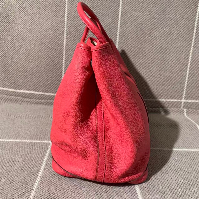 二手Hermes愛馬仕garden party36齋普爾粉，邊角護理過，o刻-4