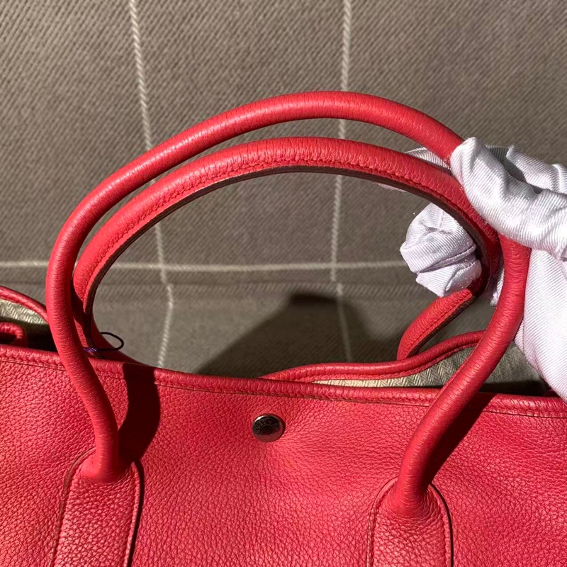 二手Hermes愛馬仕garden party36齋普爾粉，邊角護理過，o刻-7