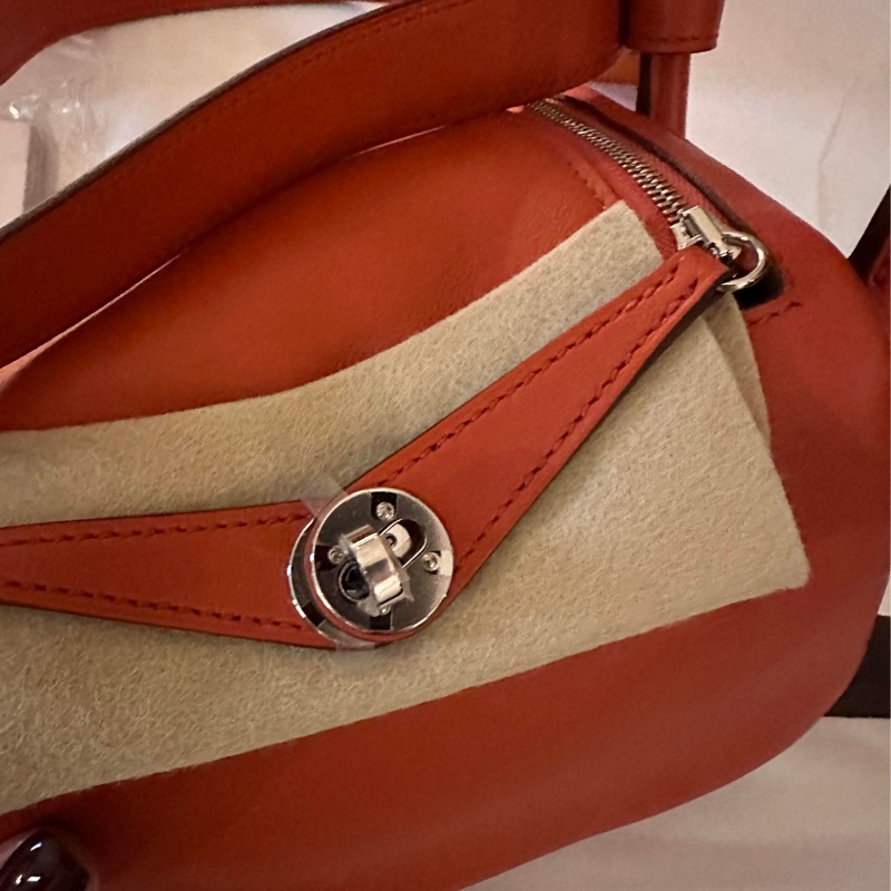 Mini lindy 雙拼色南瓜橘配芝麻色-0