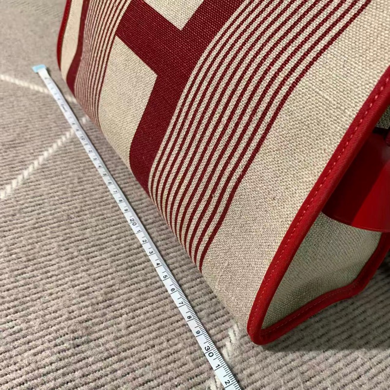 二手Hermes愛馬仕herbal31紅色條紋D刻，皮有輕微發黑磨損邊角有正常使用痕跡-16