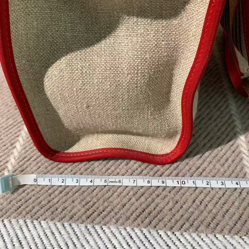 二手Hermes愛馬仕herbal31紅色條紋D刻，皮有輕微發黑磨損邊角有正常使用痕跡-17