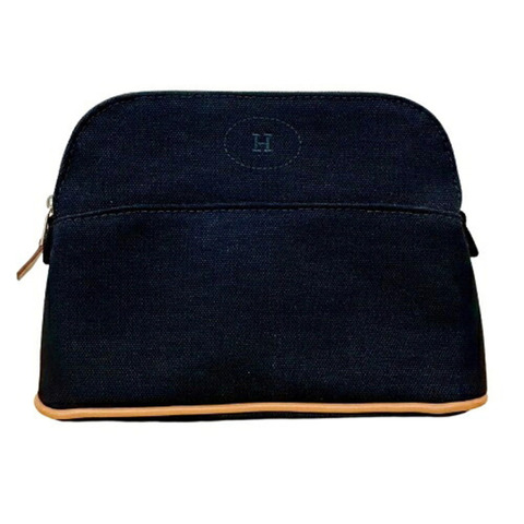 HERMES Bolide 黑色帆布迷你手拿包