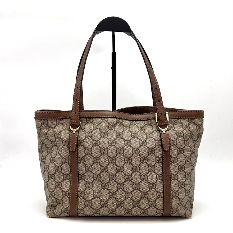 GUCCI  雙G老花拼棕色手提單肩托特包 28*21.5*12 98新配件塵袋-4