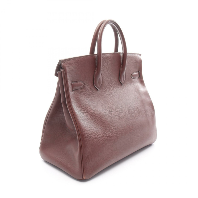 HERMES Haut a courroies 32 手提包 Z Courchevel Marron fonce GHW 二手 女式-1