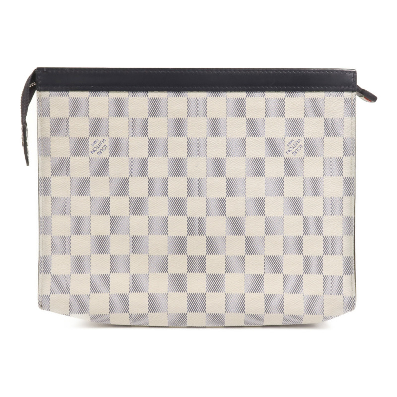LOUIS VUITTON Damier Azur Pochette Voyage Clutch銀扣手拿包-1