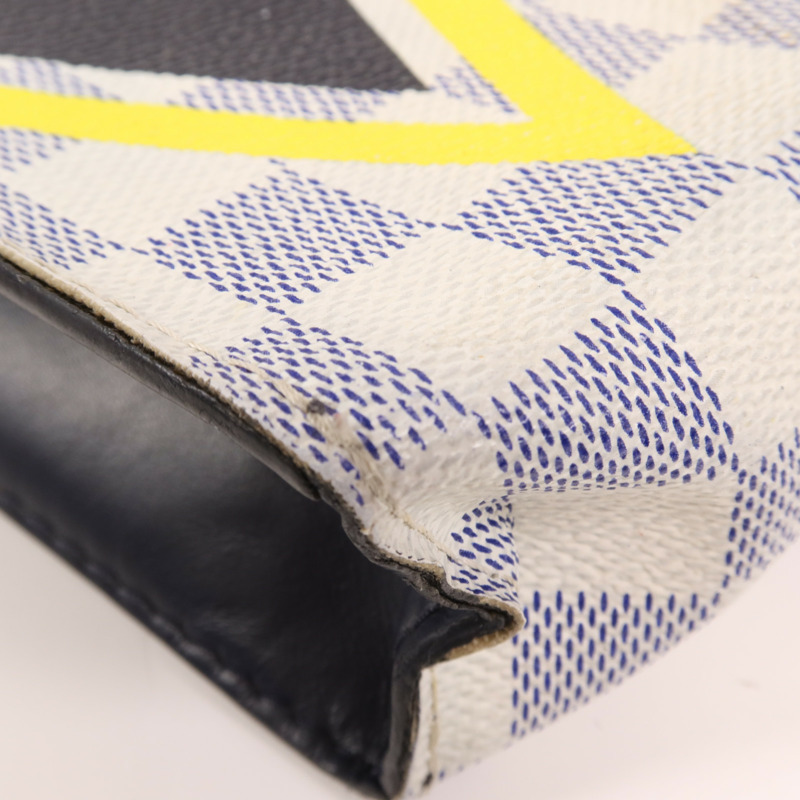 LOUIS VUITTON Damier Azur Pochette Voyage Clutch銀扣手拿包-8