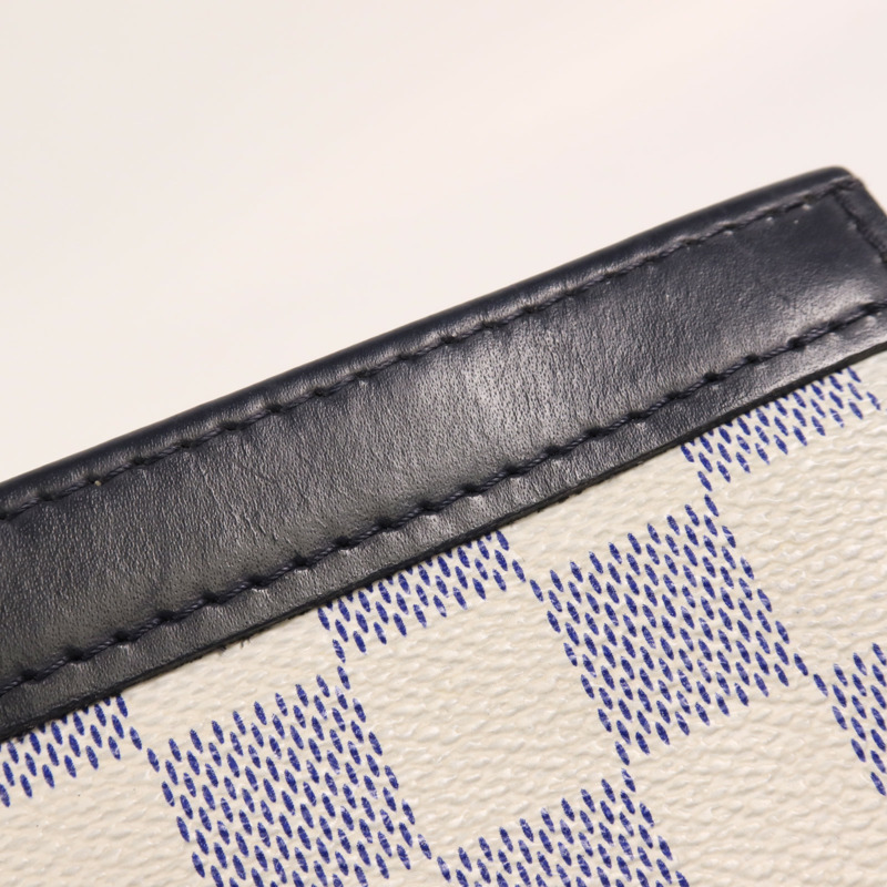 LOUIS VUITTON Damier Azur Pochette Voyage Clutch銀扣手拿包-12