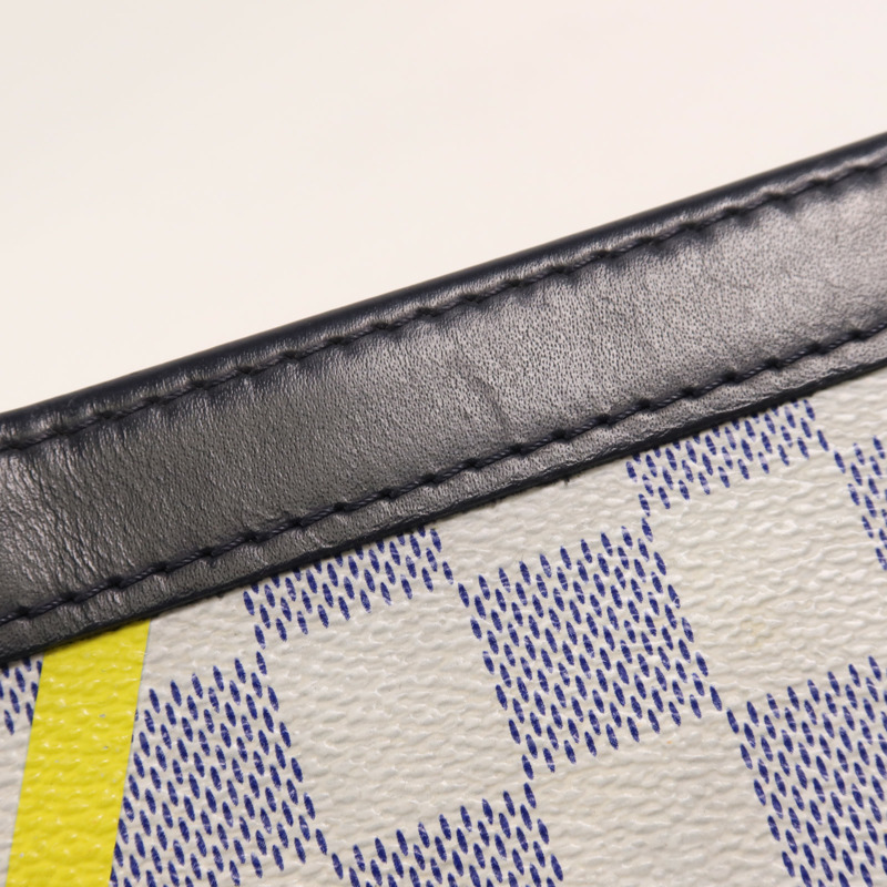 LOUIS VUITTON Damier Azur Pochette Voyage Clutch銀扣手拿包-13