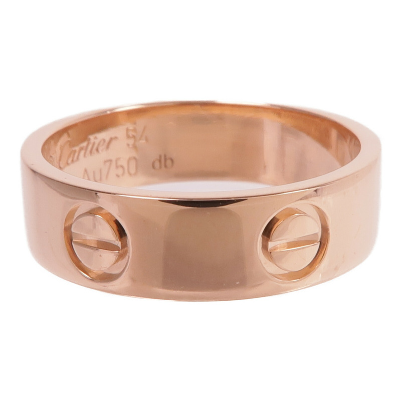 CARTIER 18K玫瑰金Love Ring戒指Cartier#54/US#7-3