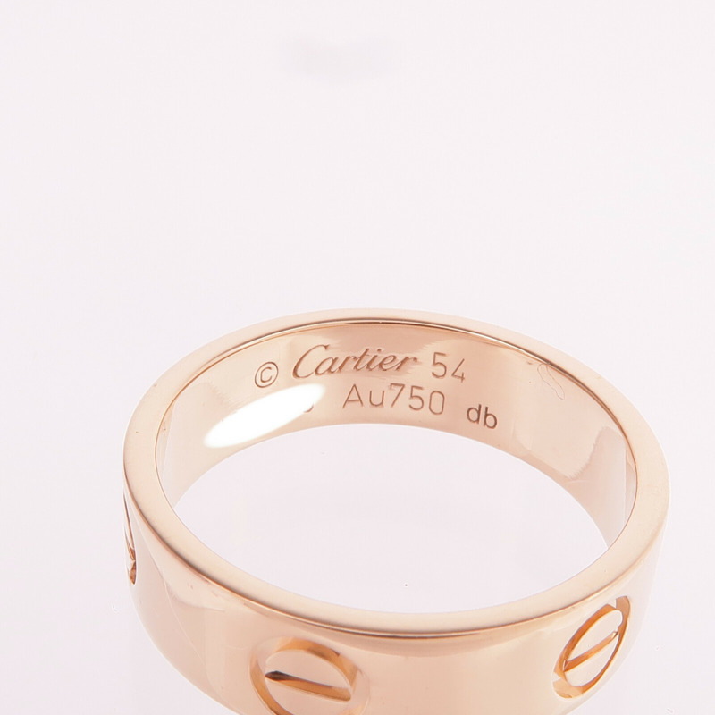 CARTIER 18K玫瑰金Love Ring戒指Cartier#54/US#7-4