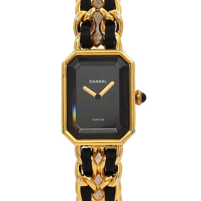 香奈兒 Premiere 女士腕錶，L 碼，H0001，黑金配色，石英機芯-0