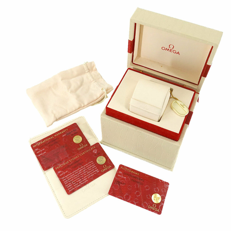 歐米茄星座系列 123 10 24 60 55 001 女士腕錶，鑲嵌 12 顆鑽石，白色錶殼，石英機芯-1