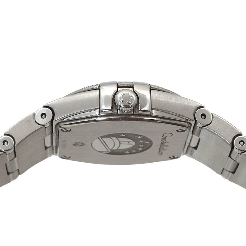 歐米茄星座系列 123 10 24 60 55 001 女士腕錶，鑲嵌 12 顆鑽石，白色錶殼，石英機芯-5