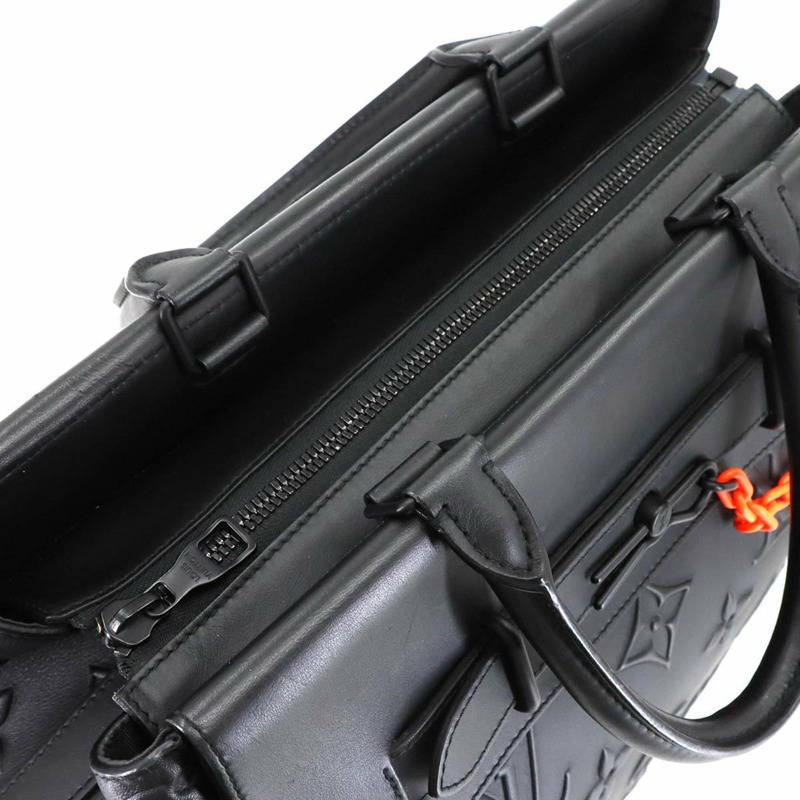 路易威登 Monogram Seal Steamer 手提包/雙肩包，黑色皮革材質 (M58710)，附 RFID 防盜功能-7