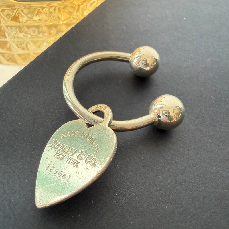 Tiffany 愛心純銀鑰匙圈-0