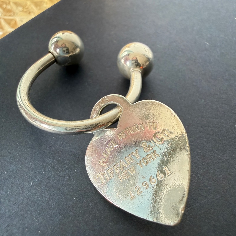 Tiffany 愛心純銀鑰匙圈-2