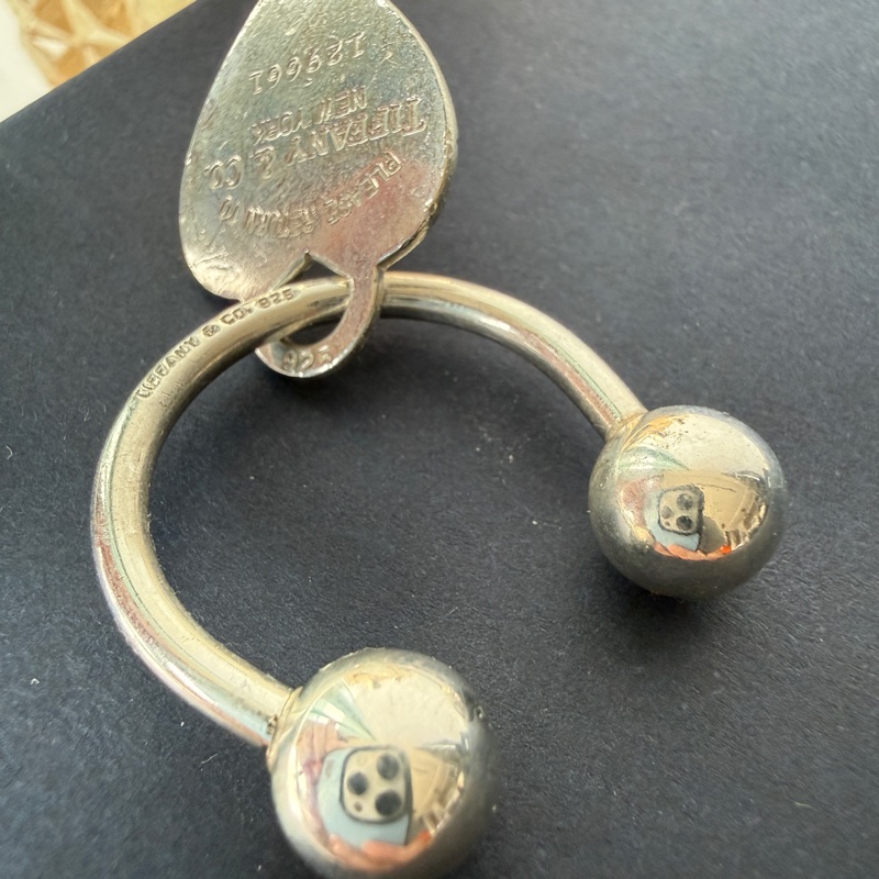 Tiffany 愛心純銀鑰匙圈-9