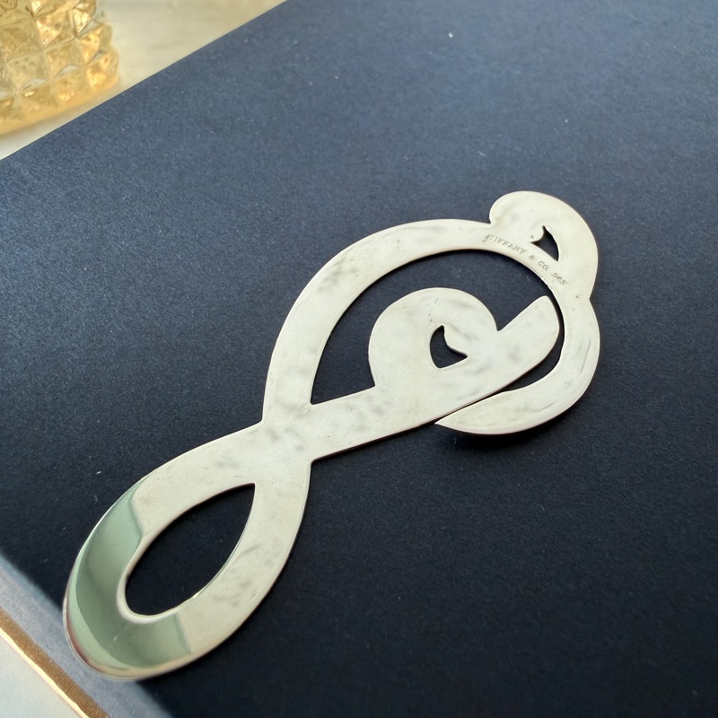 Tiffany 純銀 鈔票夾書籤-5