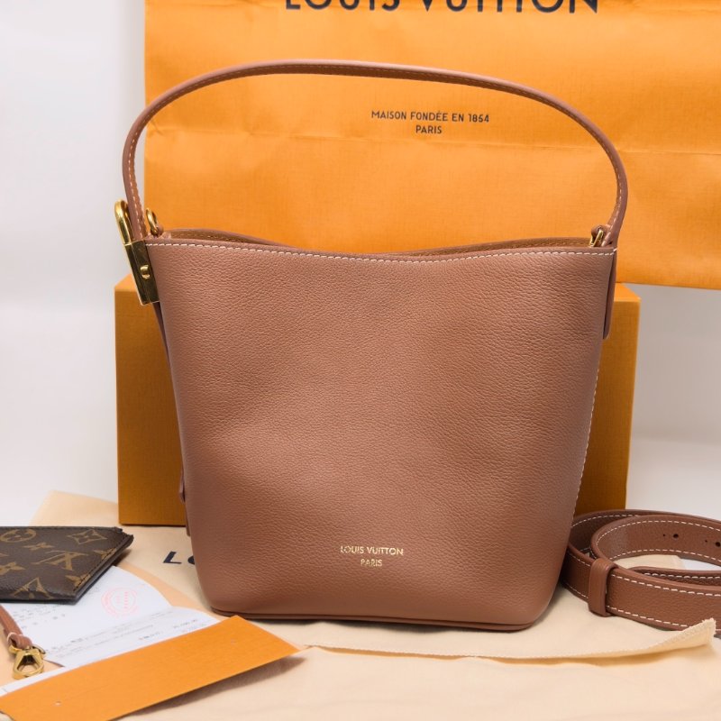 LV Low KeyAll In BB棕色小號手提子母水桶包 17*19*13 99新配件盒子塵袋購證-0