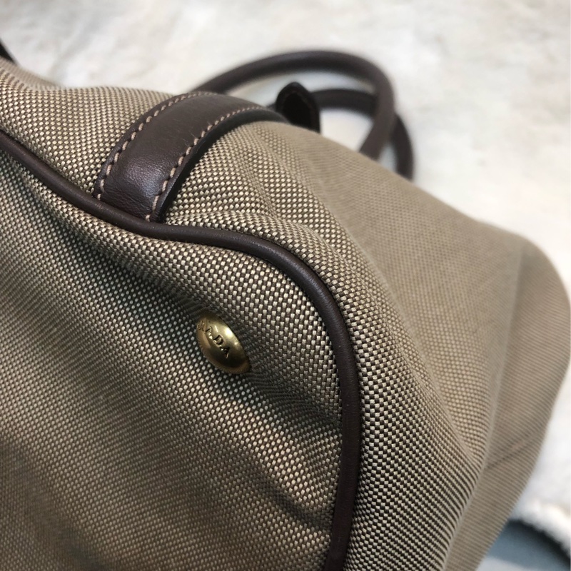 Prada 刺繡提花布配牛皮手提Tote R1331-14