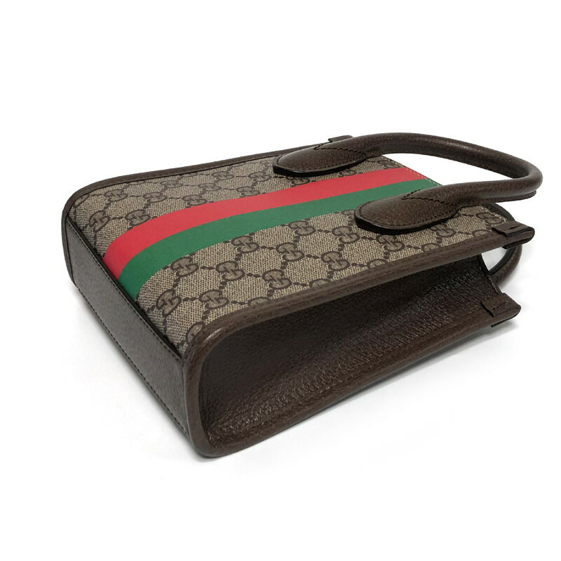 GUCCI Tiger GG迷你手提包 671623 棕色-4