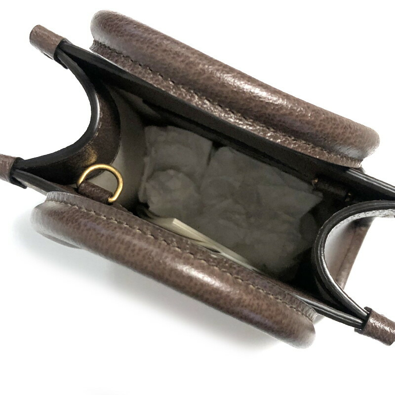 GUCCI Tiger GG迷你手提包 671623 棕色-5