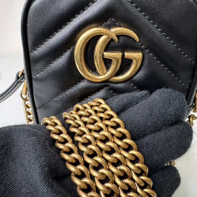 GUCCI GG Marmont手機鏈帶包-8